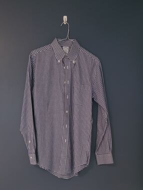 Brooks Brothers Black & White Gingham Button-Down Shirt